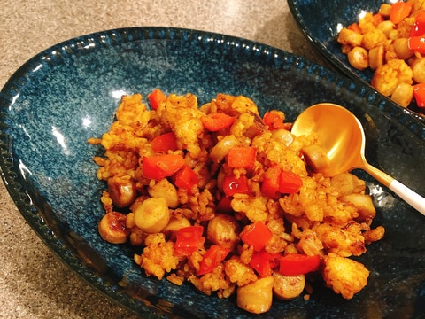 ❦ココナッツオイルで炒めるカレーピラフ